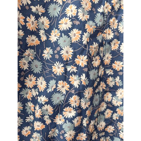 Madewell Preppy Ruffle-Neck Anorak Raincoat French Floral Blue Moon Size Smalll - Picture 13 of 14